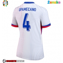 Ženske Nogometnih dresov Francija Dayot Upamecano #4 Gostujoči EP 2024 Kratki rokavi